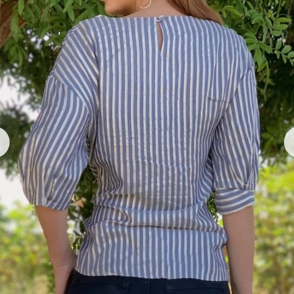 Antropology Eva Franco blouse with gold stripes - Picture 7 of 14